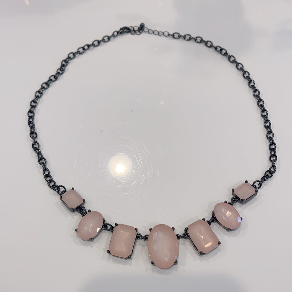 Pink Rhinestone Charm Necklace - Picture 2 of 2